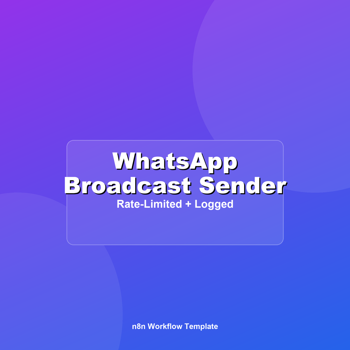 WhatsApp Toplu Mesaj Gönderici — Hız Sınırlı ve Loglu (n8n)